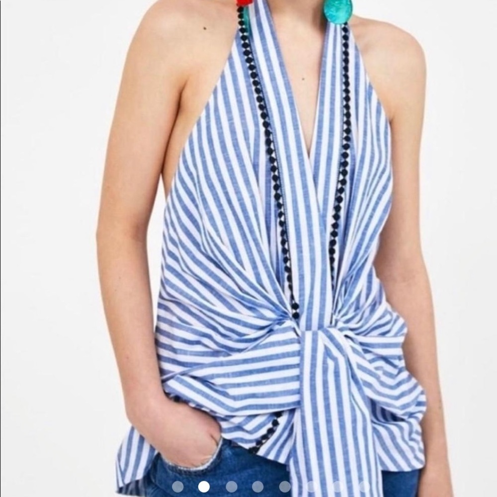Zara striped blouse